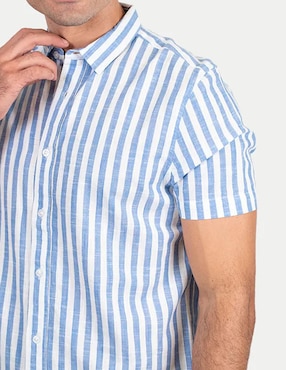 Camisa casual 98 Coast Av de algodón para hombre
