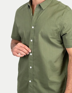 Camisa casual 98 Coast Av de algodón para hombre
