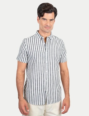Camisa casual 98 Coast Av de algodón para hombre