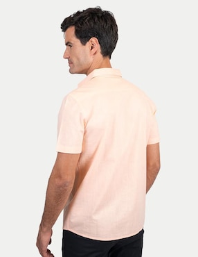 Camisa casual 98 Coast Av de algodón manga corta para hombre