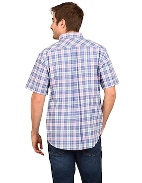 Camisa casual Ferrioni de algodón manga corta para hombre