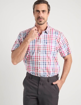Camisa casual Dioro de algodón manga corta para hombre