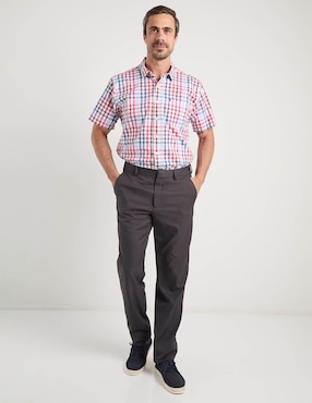 Camisa casual Dioro de algodón manga corta para hombre