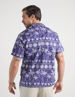 Camisa casual Costavana de algodón manga corta para hombre