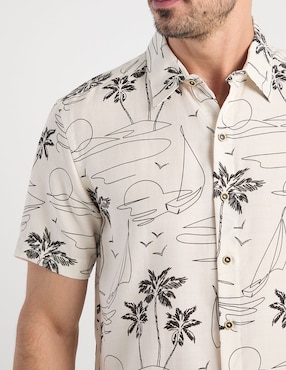 Camisa casual Costavana manga corta para hombre