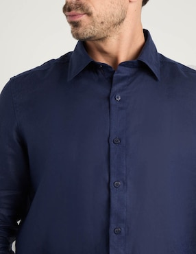 Camisa de vestir Ábito de lino manga larga para hombre