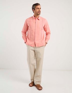Guayabera manga larga Costavana para hombre