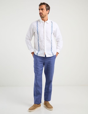 Guayabera manga larga Costavana para hombre