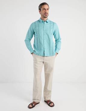 Guayabera manga larga Costavana para hombre