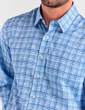 Camisa casual Haggar manga larga para hombre