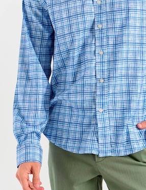 Camisa casual Haggar manga larga para hombre