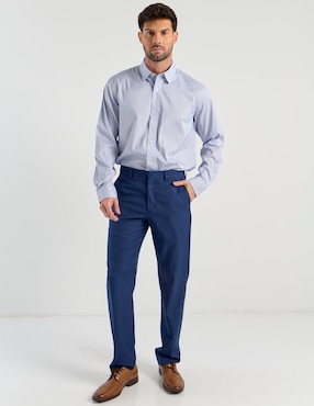 Camisa casual Haggar manga larga para hombre