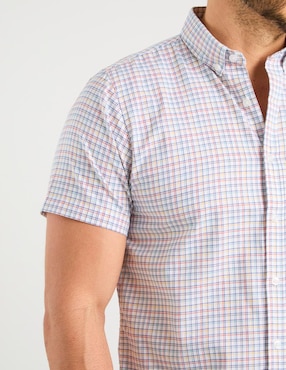 Camisa casual Dioro de algodón manga corta para hombre
