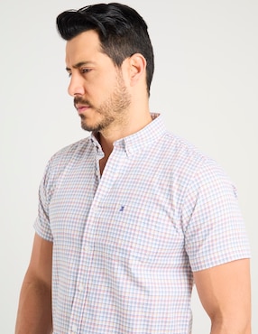 Camisa casual Dioro de algodón manga corta para hombre
