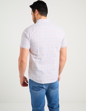 Camisa casual Dioro de algodón manga corta para hombre