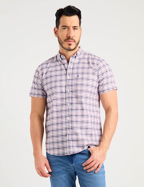 Camisa casual Dioro de algodón manga corta para hombre