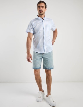Camisa casual Dioro de algodón manga corta para hombre