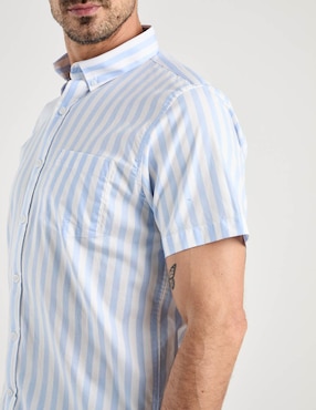 Camisa casual Dioro de algodón manga corta para hombre