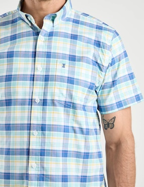 Camisa casual Dioro de algodón manga corta para hombre
