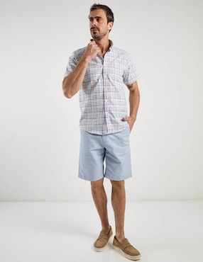 Camisa casual Dioro de algodón manga corta para hombre