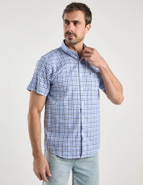 Camisa casual Dioro de algodón manga corta para hombre