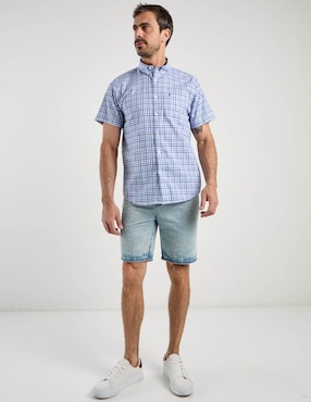 Camisa casual Dioro de algodón manga corta para hombre