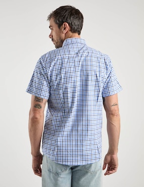 Camisa casual Dioro de algodón manga corta para hombre