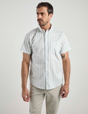 Camisa casual Dioro de algodón manga corta para hombre