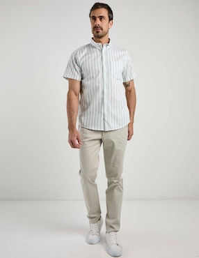 Camisa casual Dioro de algodón manga corta para hombre