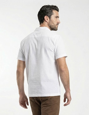 Camisa casual Dioro de algodón manga corta para hombre