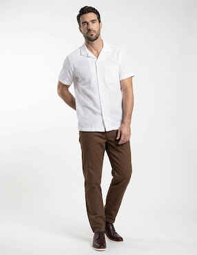 Camisa casual Dioro de algodón manga corta para hombre