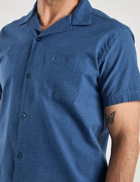 Camisa casual Dioro de algodón manga corta para hombre