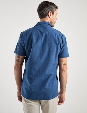 Camisa casual Dioro de algodón manga corta para hombre