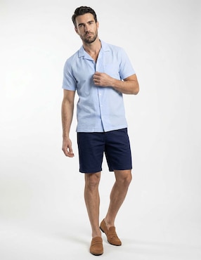 Camisa casual Dioro de algodón manga corta para hombre