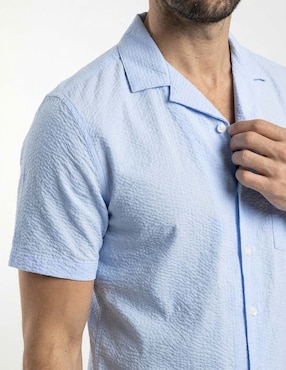 Camisa casual Dioro de algodón manga corta para hombre