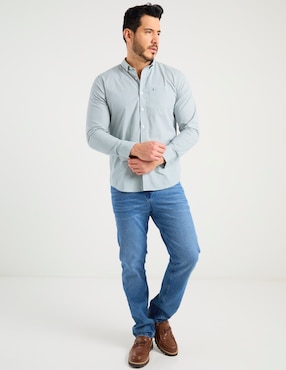 Camisa casual Dioro de algodón manga larga para hombre