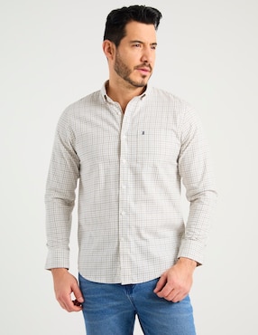 Camisa casual Dioro algodón manga larga para hombre