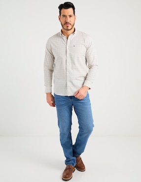 Camisa casual Dioro algodón manga larga para hombre