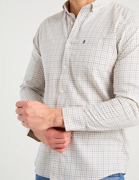 Camisa casual Dioro algodón manga larga para hombre