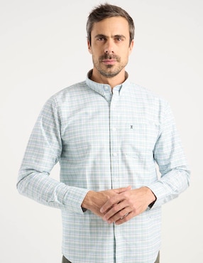 Camisa casual Dioro de algodón manga larga para hombre