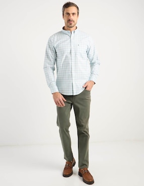 Camisa casual Dioro de algodón manga larga para hombre