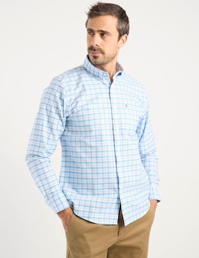 Camisa casual Dioro de algodón manga larga para hombre