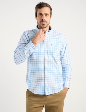 Camisa casual Dioro de algodón manga larga para hombre
