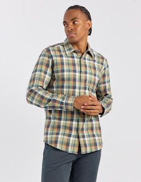 Camisa casual Eddie Bauer de algodón manga larga para hombre