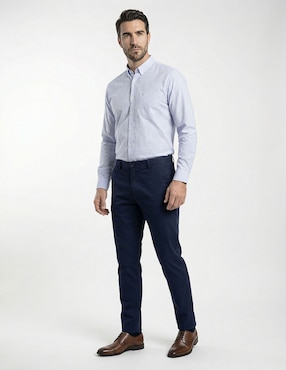 Camisa casual Dioro de algodón manga larga para hombre