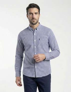 Camisa casual Dioro de algodón manga larga para hombre