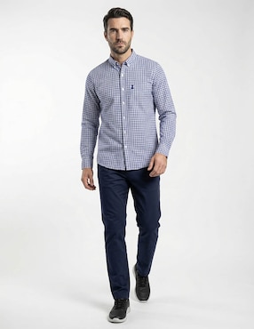 Camisa casual Dioro de algodón manga larga para hombre