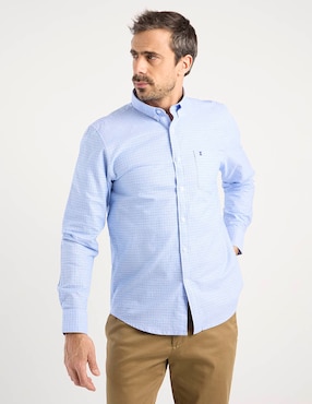 Camisa casual Dioro de algodón manga larga para hombre