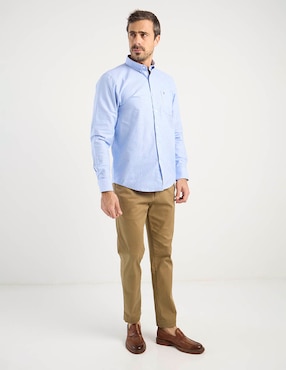 Camisa casual Dioro de algodón manga larga para hombre