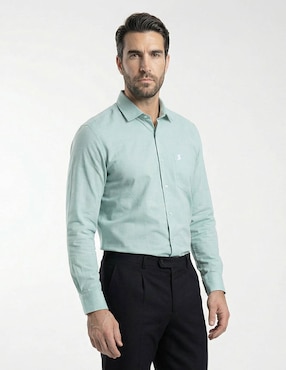 Camisa casual Dioro de algodón manga larga para hombre